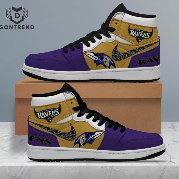 Baltimore Ravens Air Jordan 1 High Top