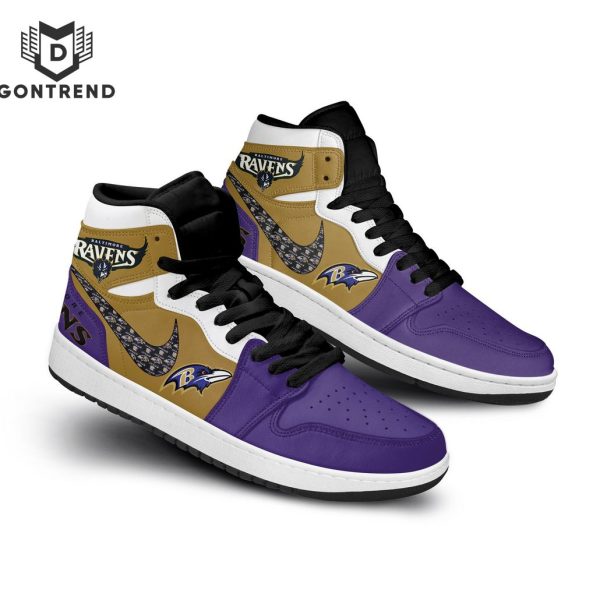 Baltimore Ravens Air Jordan 1 High Top