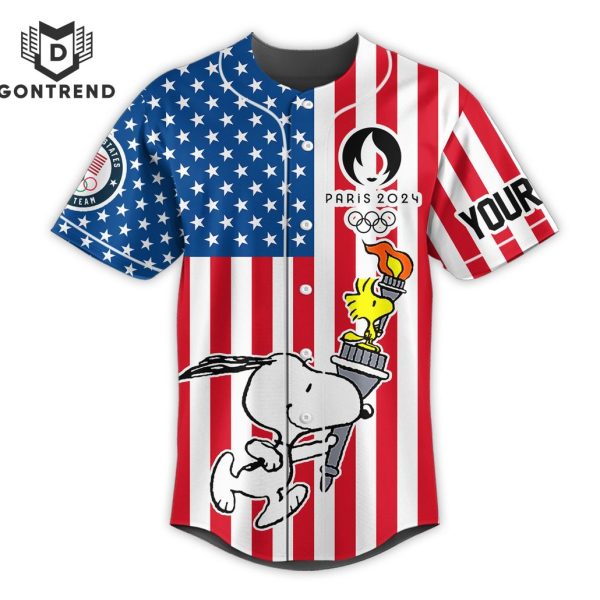 Bonjour Paris 2024 United States Olympics Team Baseball Jersey