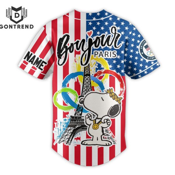 Bonjour Paris 2024 United States Olympics Team Baseball Jersey