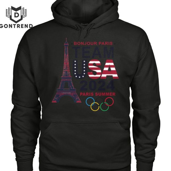 Bonjour Paris Team USA 2024 Paris Summer Game Unisex T-Shirt