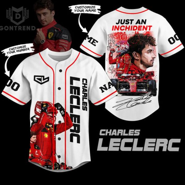 Charles Leclerc Just An Inchident Signature Baseball Jersey