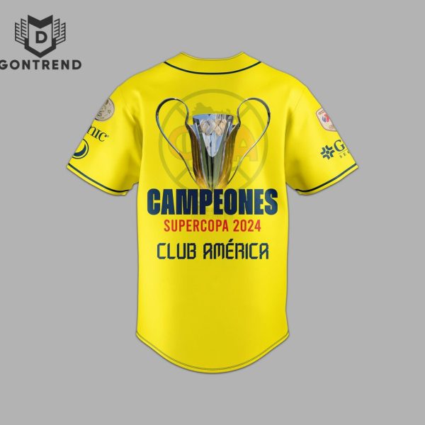 Club America CAMPEONES SUPERCOPA 2024 Baseball Jersey