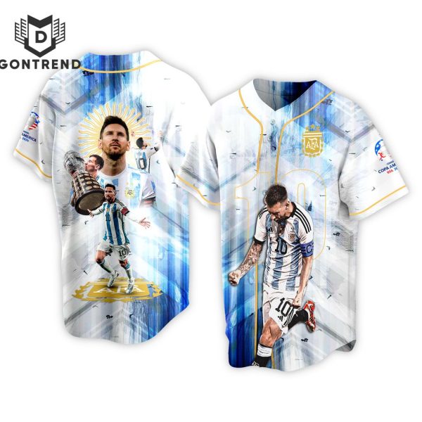 Copa America 2024 Argentina Leo Messi Baseball Jersey