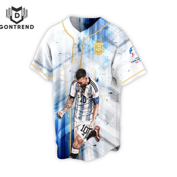 Copa America 2024 Argentina Leo Messi Baseball Jersey