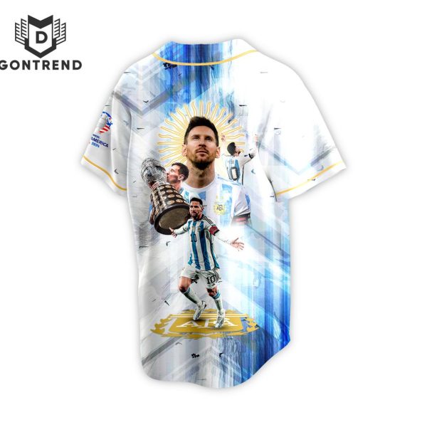 Copa America 2024 Argentina Leo Messi Baseball Jersey