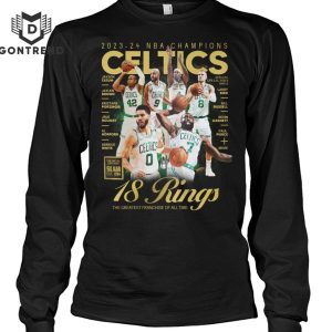 2023-24 NBA Champions 18 Rings Boston Celtics Unisex T-Shirt