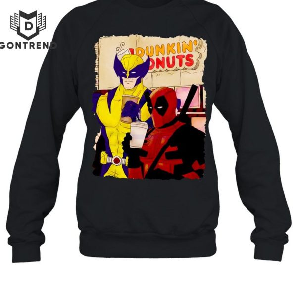 Deadpool And Wolverine Dunkin Donuts Unisex T-Shirt