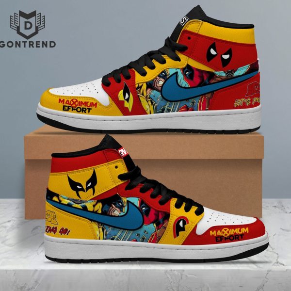 Deadpool And Wolverine Maximum Effort Air Jordan 1 High Top