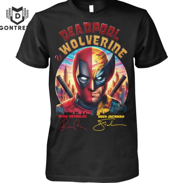 Deadpool And Wolverine Ryan Reynolds – Hugh Jackman Signature Unisex T-Shirt