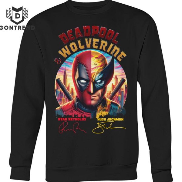 Deadpool And Wolverine Ryan Reynolds – Hugh Jackman Signature Unisex T-Shirt