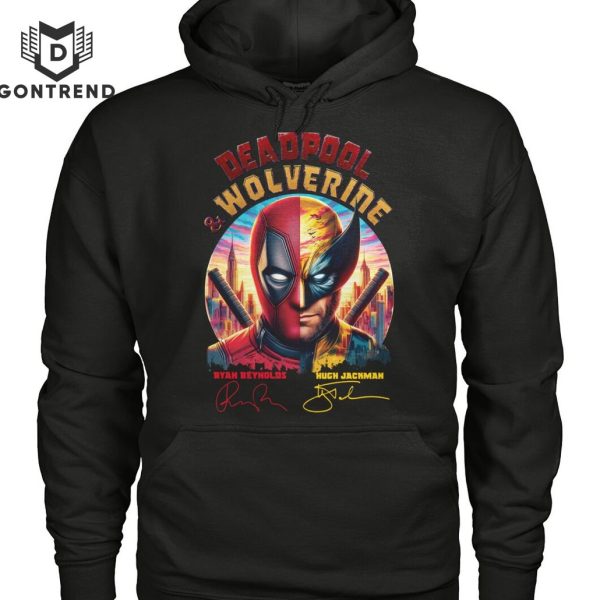 Deadpool And Wolverine Ryan Reynolds – Hugh Jackman Signature Unisex T-Shirt