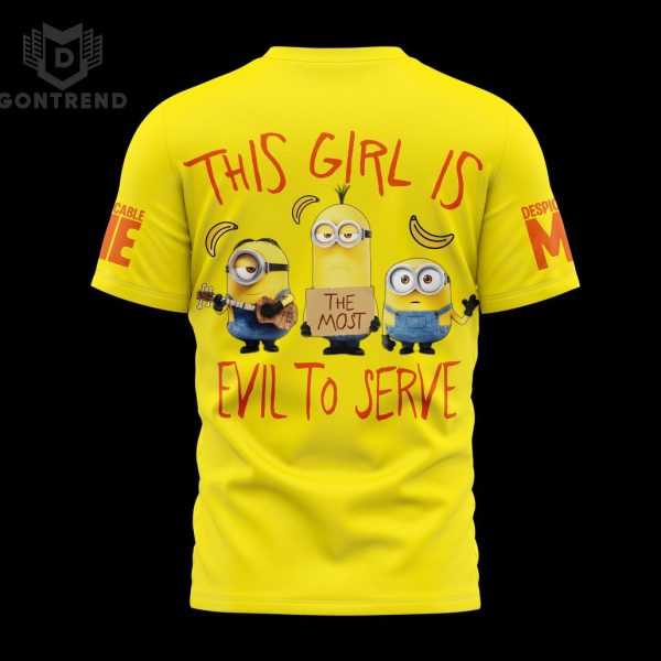 Despicable Me – This Girl Is Evil To Serve 3D T-Shirt