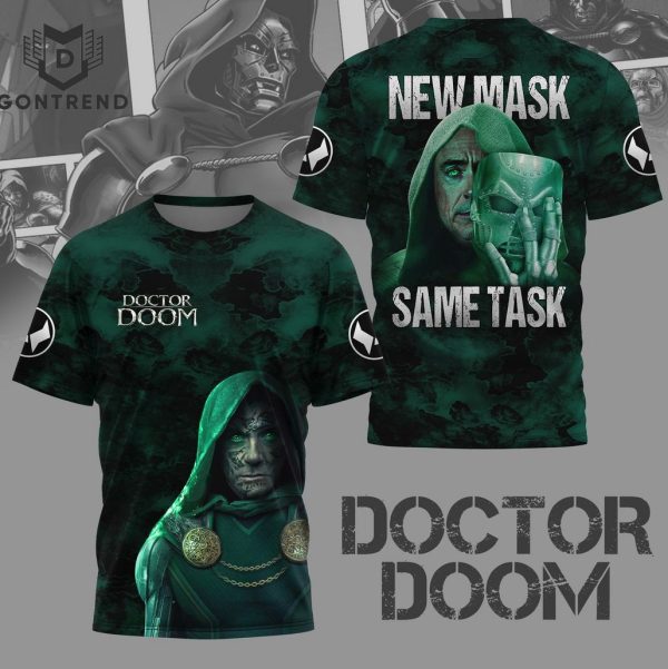 Doctor Doom New Mask Same Task 3D T-Shirt