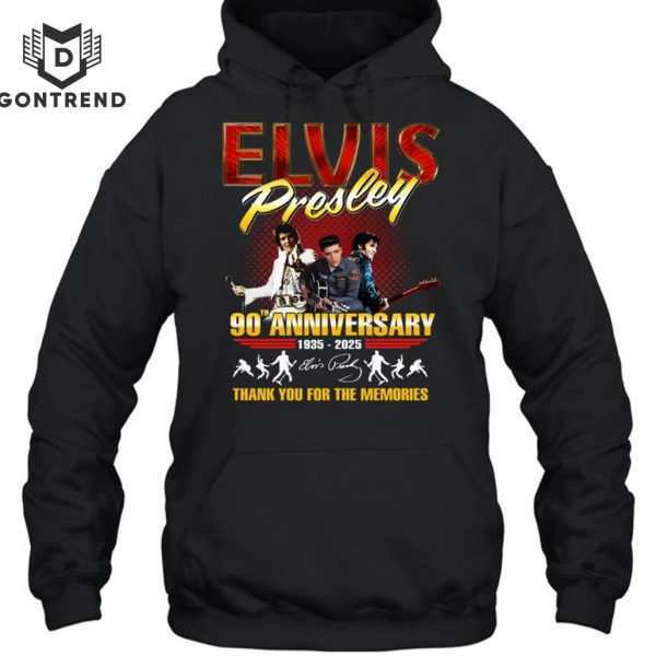 Elvis Presley 90th Anniversary 1935-2025 Signature Thank You For The Memories Unisex T-Shirt