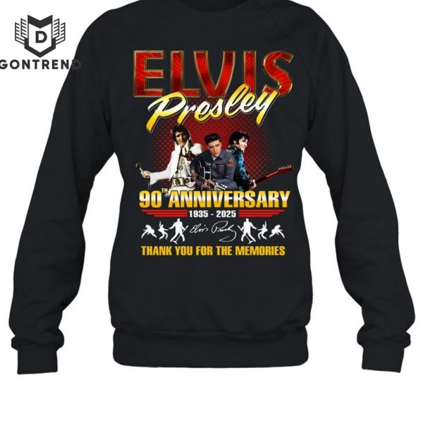 Elvis Presley 90th Anniversary 1935-2025 Signature Thank You For The Memories Unisex T-Shirt