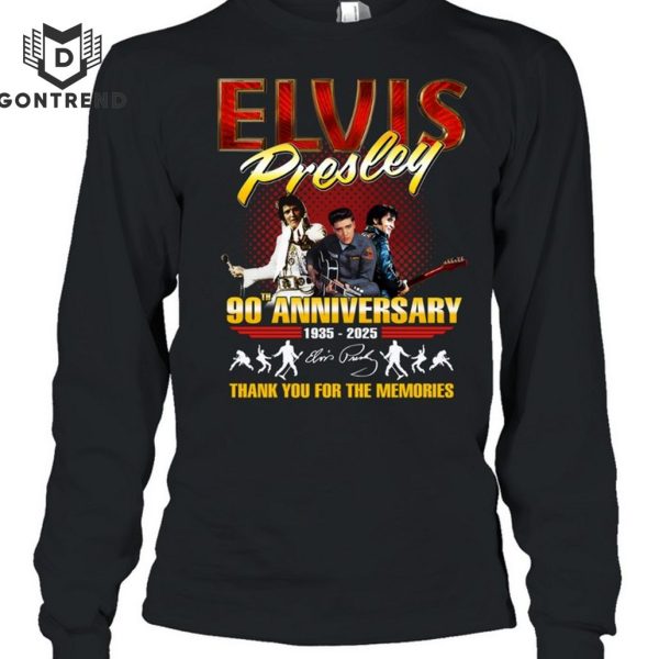 Elvis Presley 90th Anniversary 1935-2025 Signature Thank You For The Memories Unisex T-Shirt