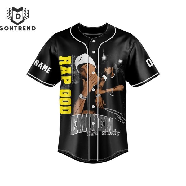 Eminem Slim Shady Rap God Baseball Jersey