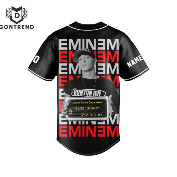 Eminem Slim Shady Rap God Baseball Jersey