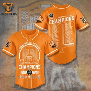 Go Vols 2024 NCAA Tennessee Volunteers Champions Baseball Jersey