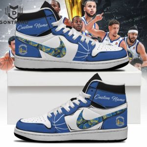 Personalized Golden State Warriors NBA Air Jordan 1 High Top