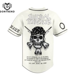 Personalized Suicidal Tendencies You Cant Bring Me Down Baseball Jersey