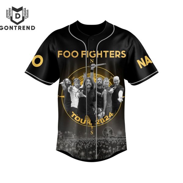 Foo Fighters Everything Or Nothing At All 2024 Uk Tour Baseball Jersey