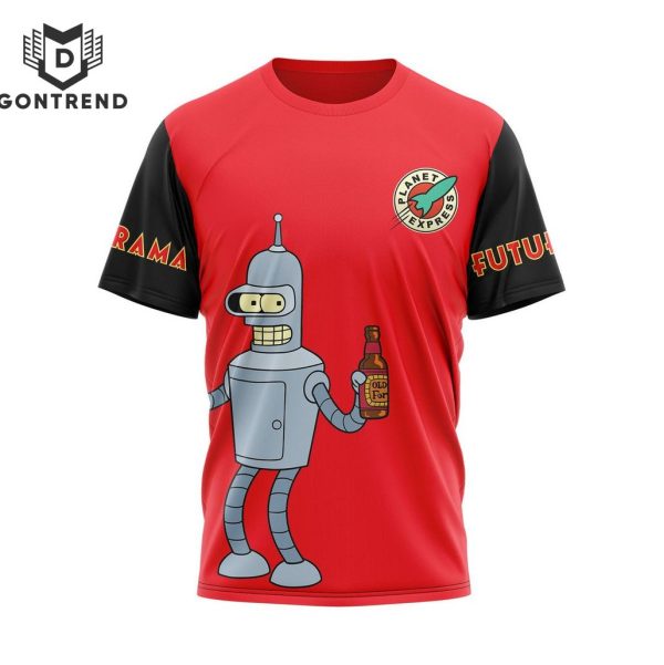 Futurama Bite My shiny metal Ass 3D T-Shirt