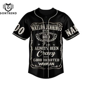 Waylon Jennings Old No1 Watasha Baseball Jersey