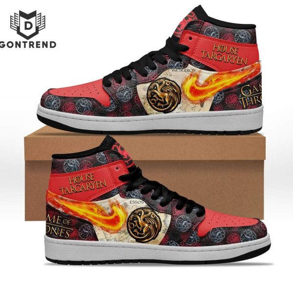 Game Of Thrones House Targaryen Air Jordan 1 High Top