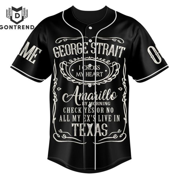 George Strait I Cross My Heart Signature Baseball Jersey