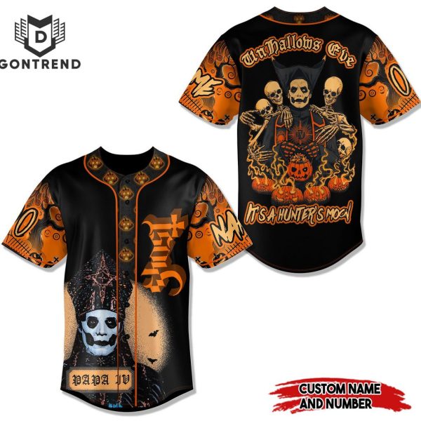 Ghost Hallows Eve Its A Hunter Moon Baseball Jersey