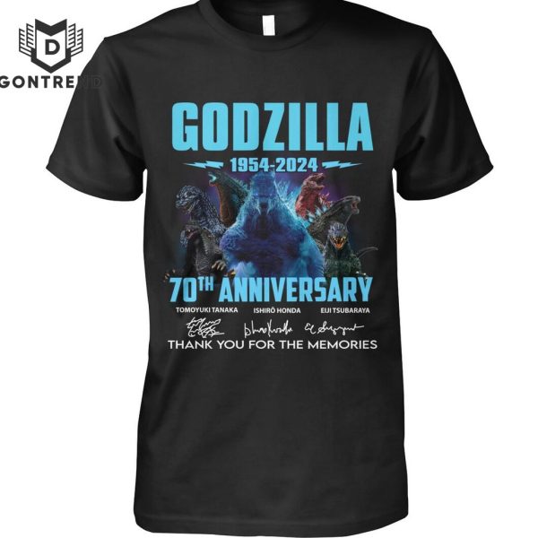 Godzilla 70th Anniversary 1954-2024 Signature Thank Yu For The Memories Unisex T-Shirt