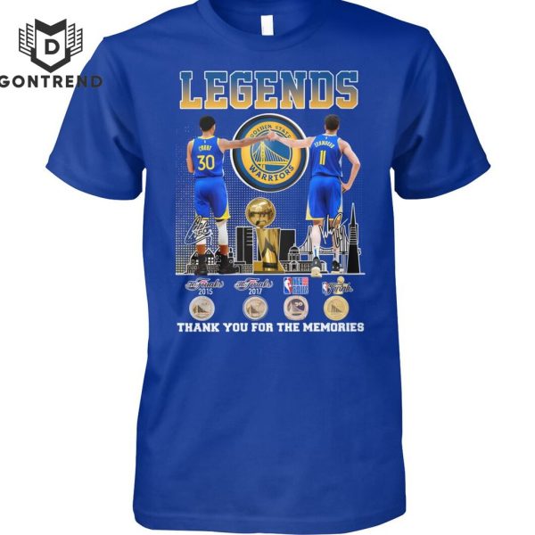 Golden State Warriors Stephen Curry – Klay Thompson Signature Thank You For The Memories Unisex T-Shirt