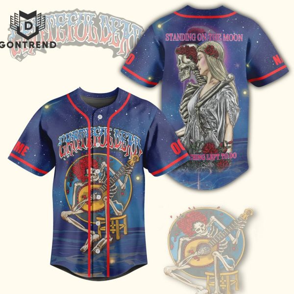 Grateful Dead Standing On The Moon Baseball Jersey