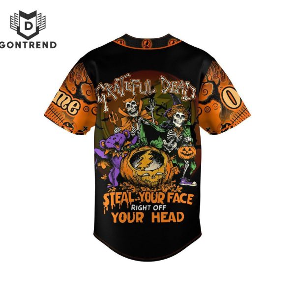 Grateful Dead Steal Your Face And Your Head Baseball Jersey