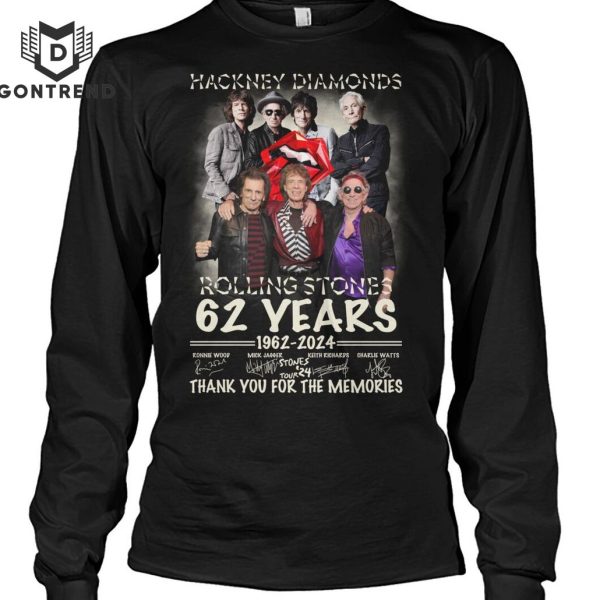 Hackney Diamonds The Rolling Stones 62 Years 1962-2024 Signature Thank You For The Memories Unisex T-Shirt