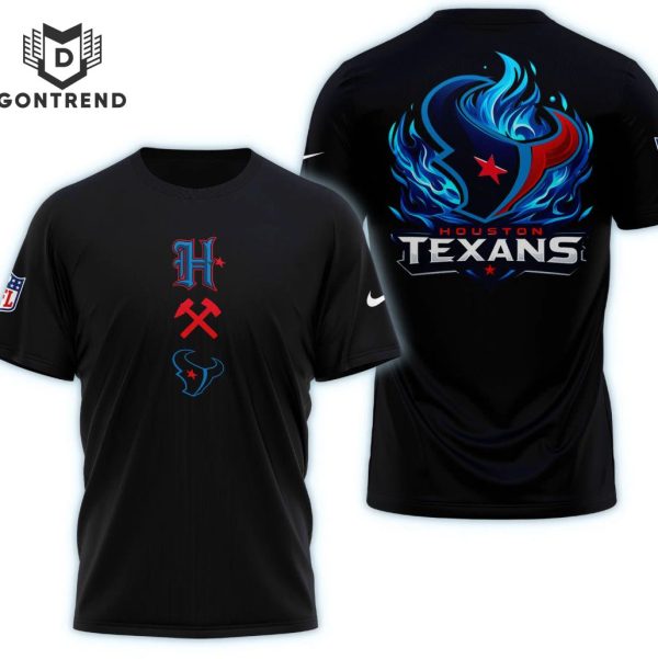 Houston Texans 2024 Logo Design 3D T-Shirt