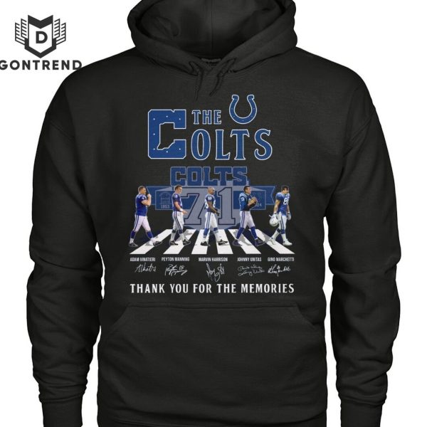 Indianapolis Colts 71 Years 1953-2024 Signature Thank You For The Memories Unisex T-Shirt