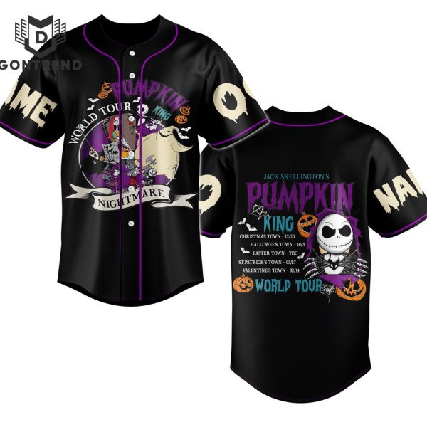 Jack Skellington Pumpkin King World Tour Baseball Jersey