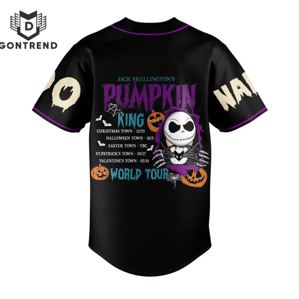 Jack Skellington Pumpkin King World Tour Baseball Jersey