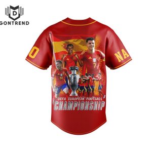 Personalized Euro 2024 Champions Spain UEFA European Football Championship Baseball Jersey