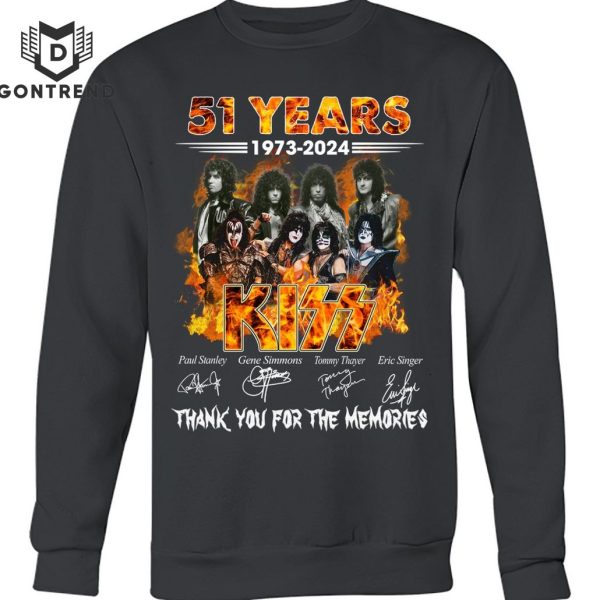 KISS 51 Years 1973-2024 Signature Thank You For The Memories Unisex T-Shirt