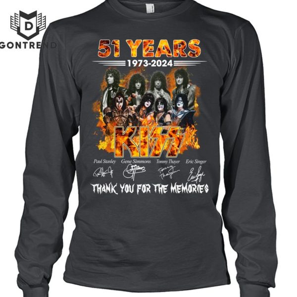 KISS 51 Years 1973-2024 Signature Thank You For The Memories Unisex T-Shirt