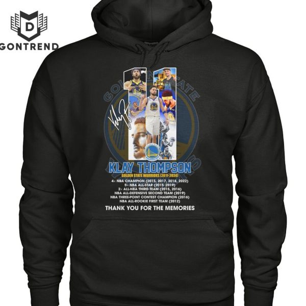 Klay Thompson Golden State Warriors 2011-2024 Thank You For The Memories Signature Unisex T-Shirt