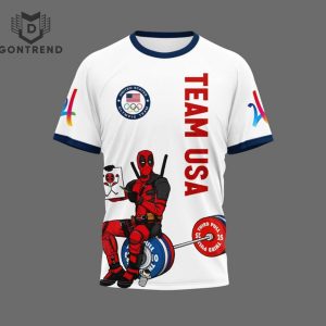 Deadpool Maximum Effort Team USA  2024 Olympics Paris 3D T-Shirt