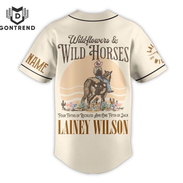 Lainey Wilson Wildflowers And Wild Horses Baseball Jersey