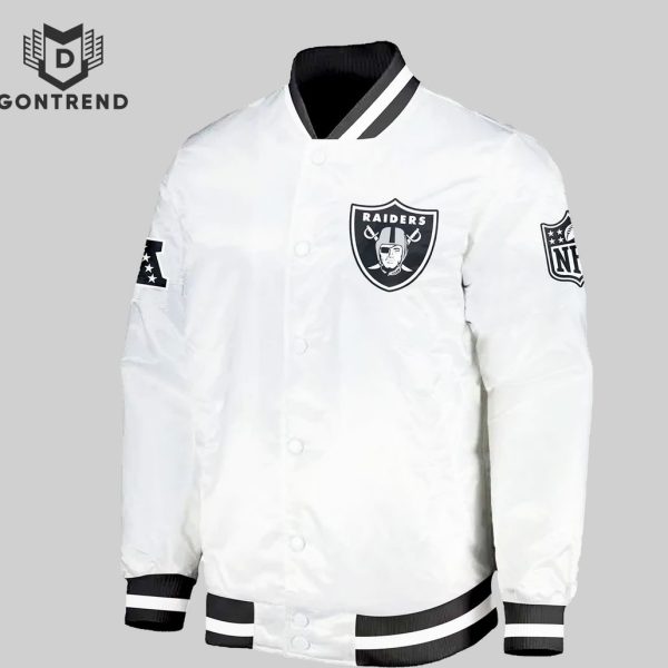 Las Vegas Raiders Mark Davis Design Baseball Jacket