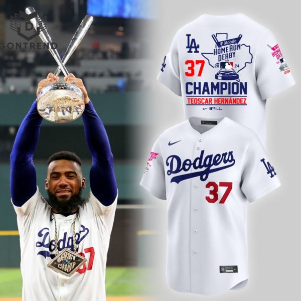 Los Angeles Dodgers Teoscar Hernandez Champion Home Run Derby 2024 Baseball Jersey