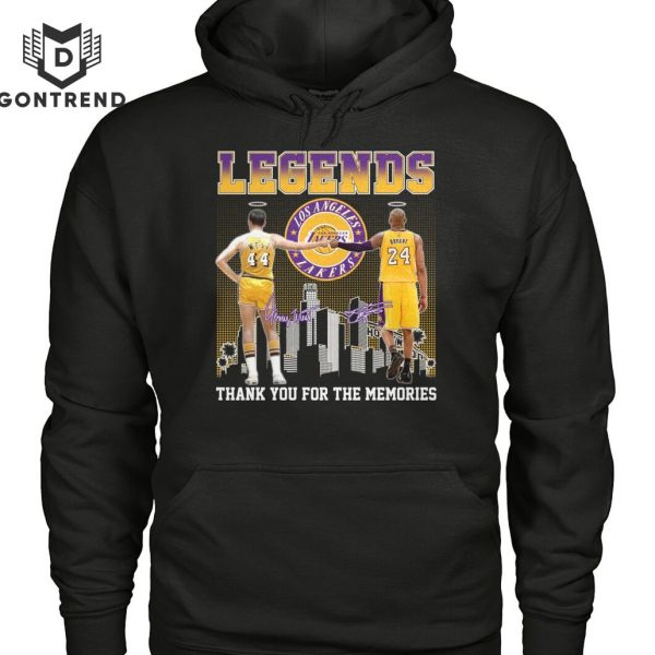 Los Angeles laker Jerry West x Kobe Bryant Signature Legends Thank You For The Memories Unisex T-Shirt